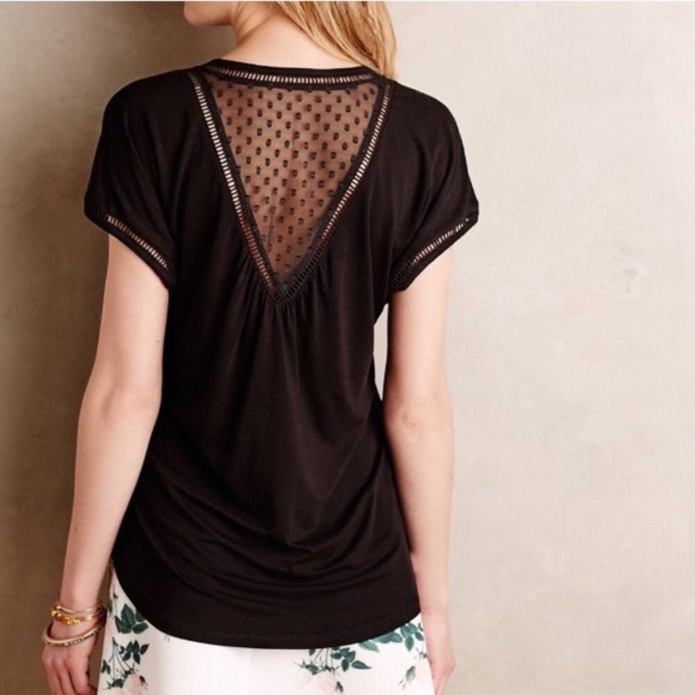 Meadow Rue Anthropologie Polka Dot Blouse M